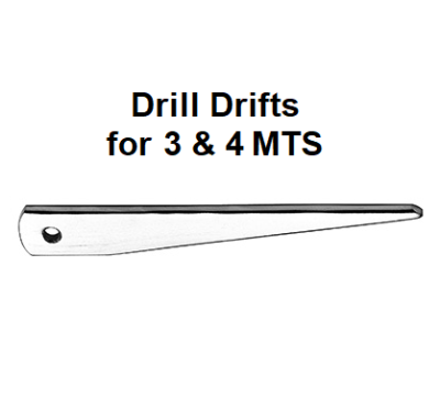 3 & 4 Morse Taper Drill Drift